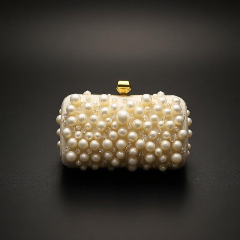 Pearl Minaudiere Clutch